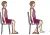 afbeelding van zittende buig- en strekoefening voor de knie