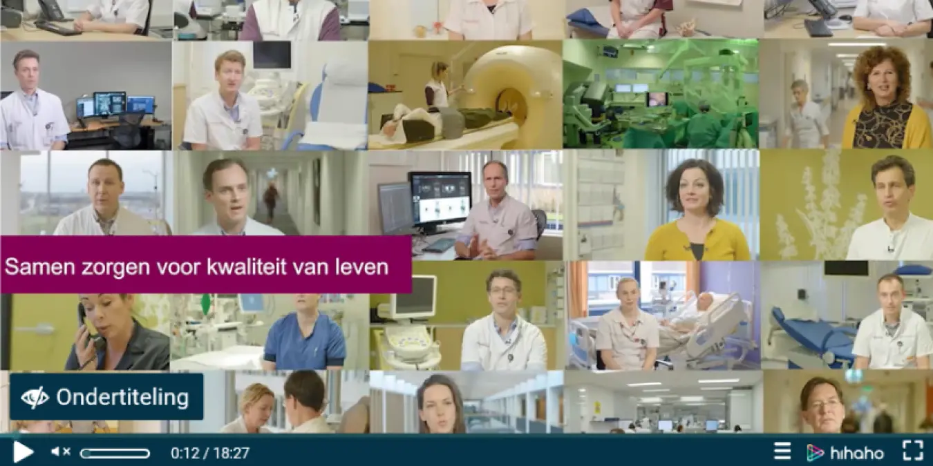 Collage van stills van de film over prostaatkankerzorg