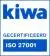 Blauw - wit KIWA ISO 27001 -logo