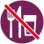 Pictogram niet eten en drinken - nuchterbeleid